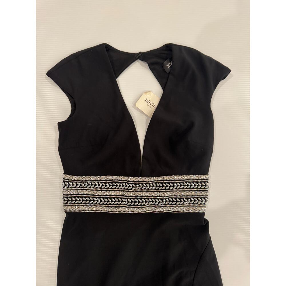 Xscape Mermaid Evening Gown Dress 4 Black Beaded Open Back Formal Gala Slit NWT - Picture 16 of 16